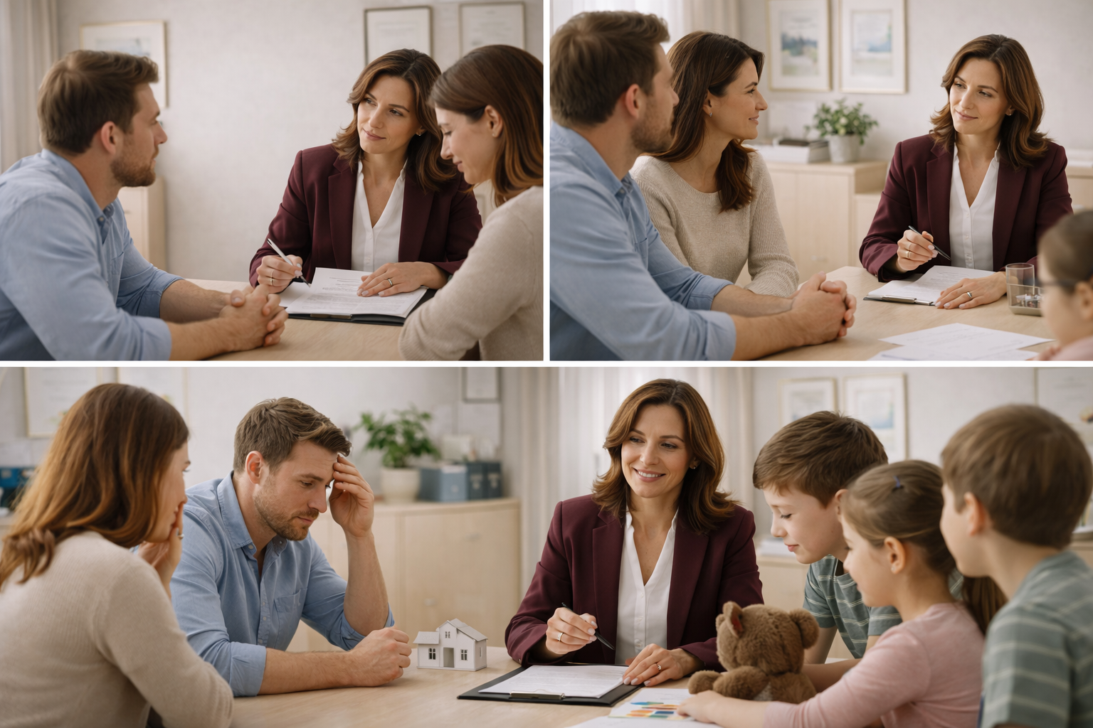 Illustration of different types of family mediation